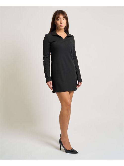 Abito donna Calvin Klein a polo a costine CALVIN KLEIN | LV047D214GUB1